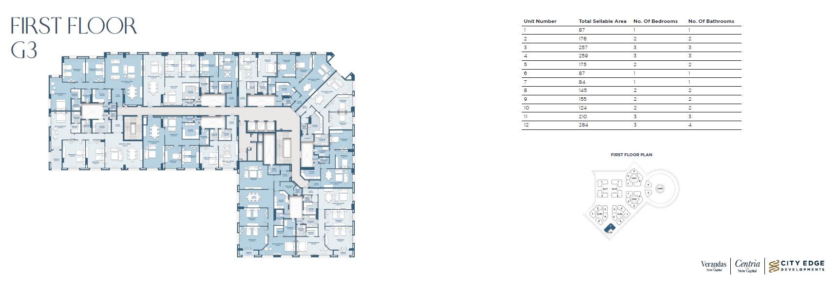 Floor plan for apartment at New Garden City