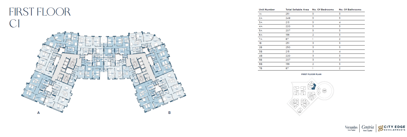 Floor plan for apartment at New Garden City