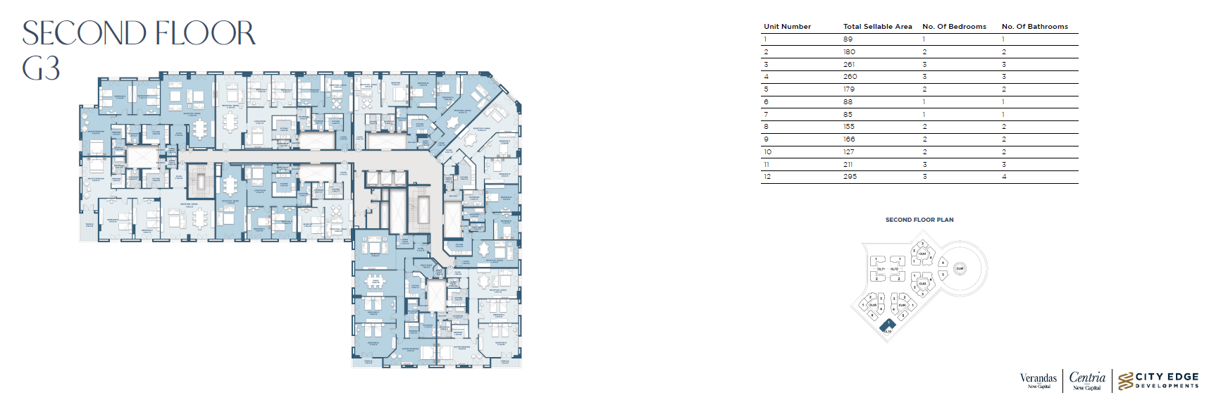 Floor plan for apartment at New Garden City
