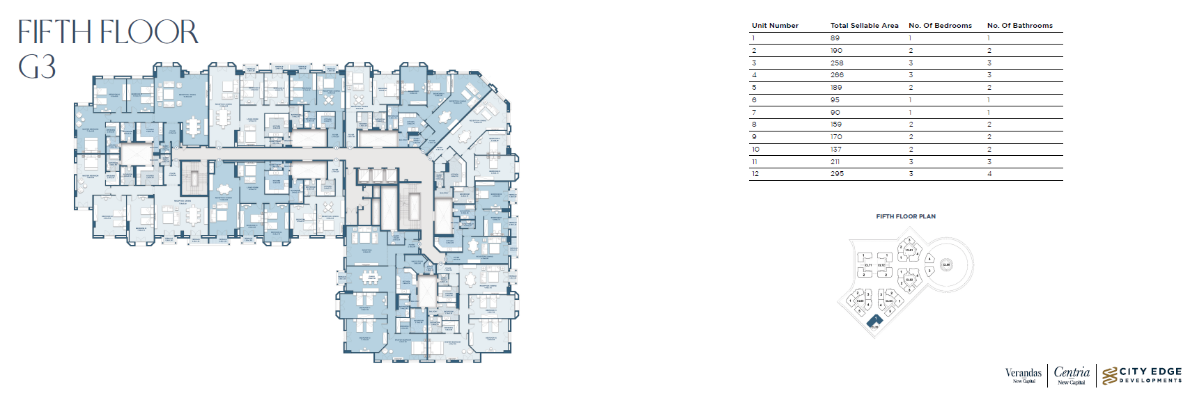 Floor plan for apartment at New Garden City