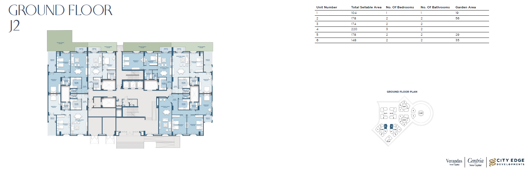 Floor plan for apartment at New Garden City