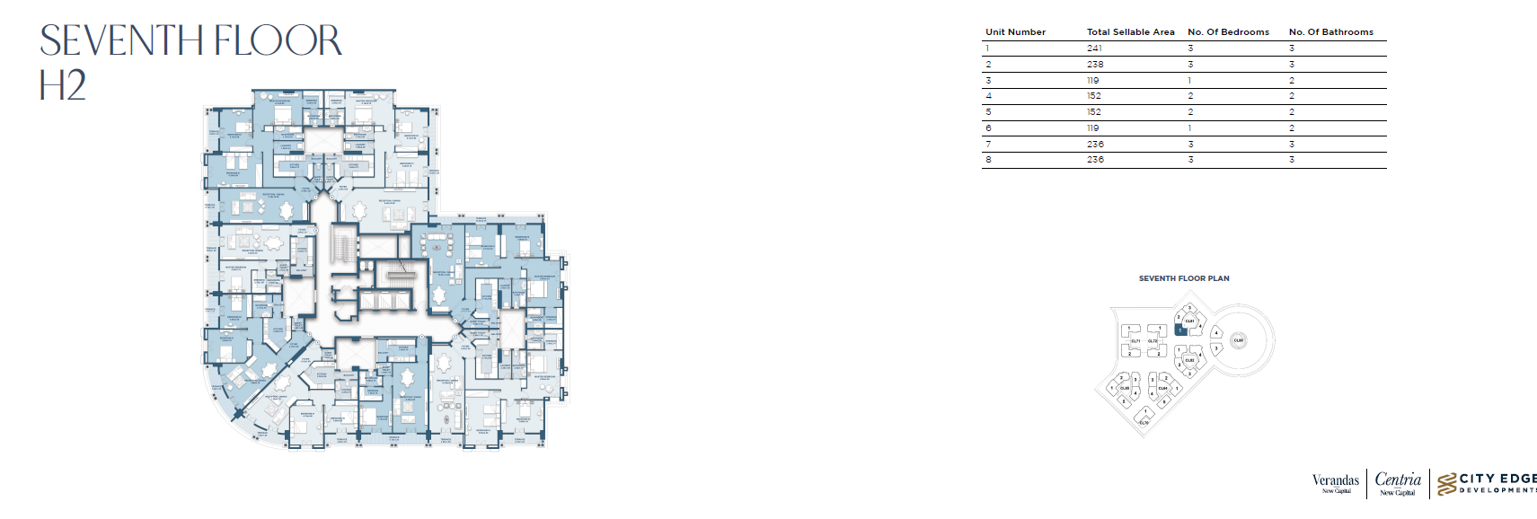 Floor plan for apartment at New Garden City