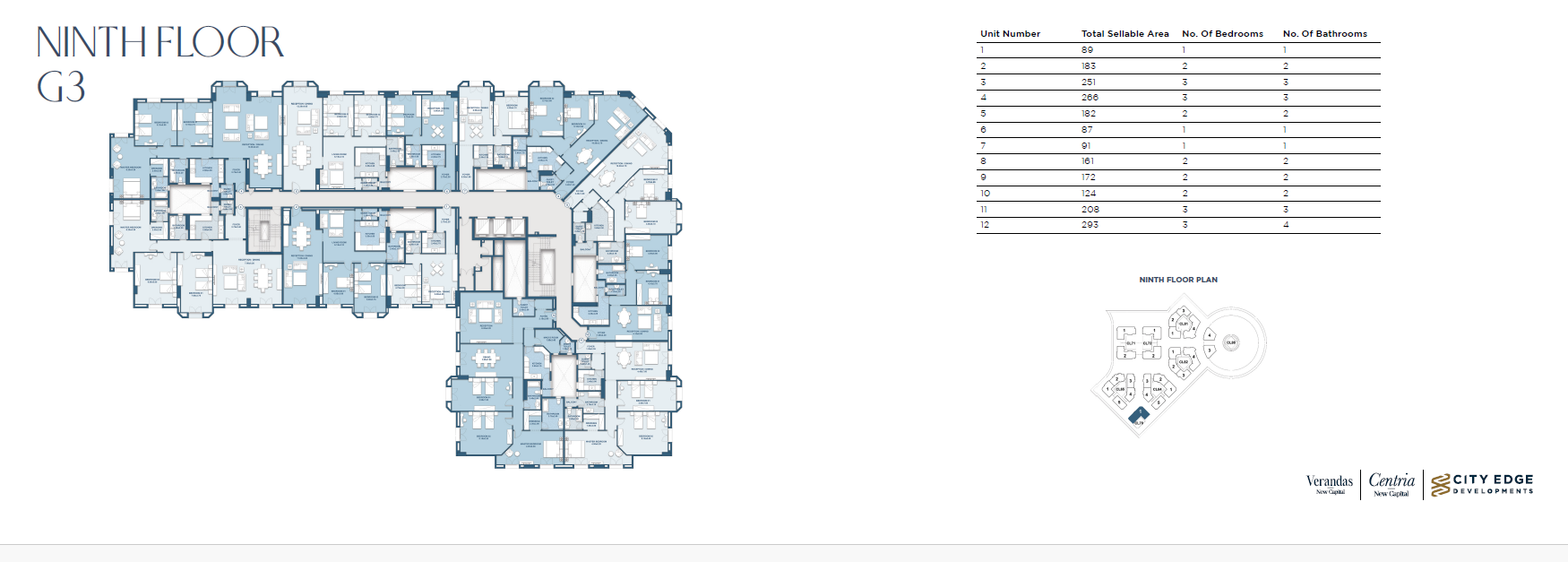 Floor plan for apartment at New Garden City