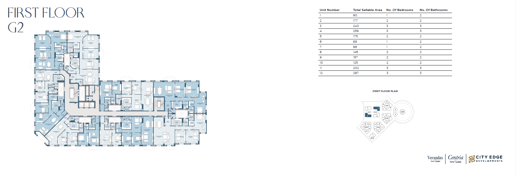 Floor plan for apartment at New Garden City