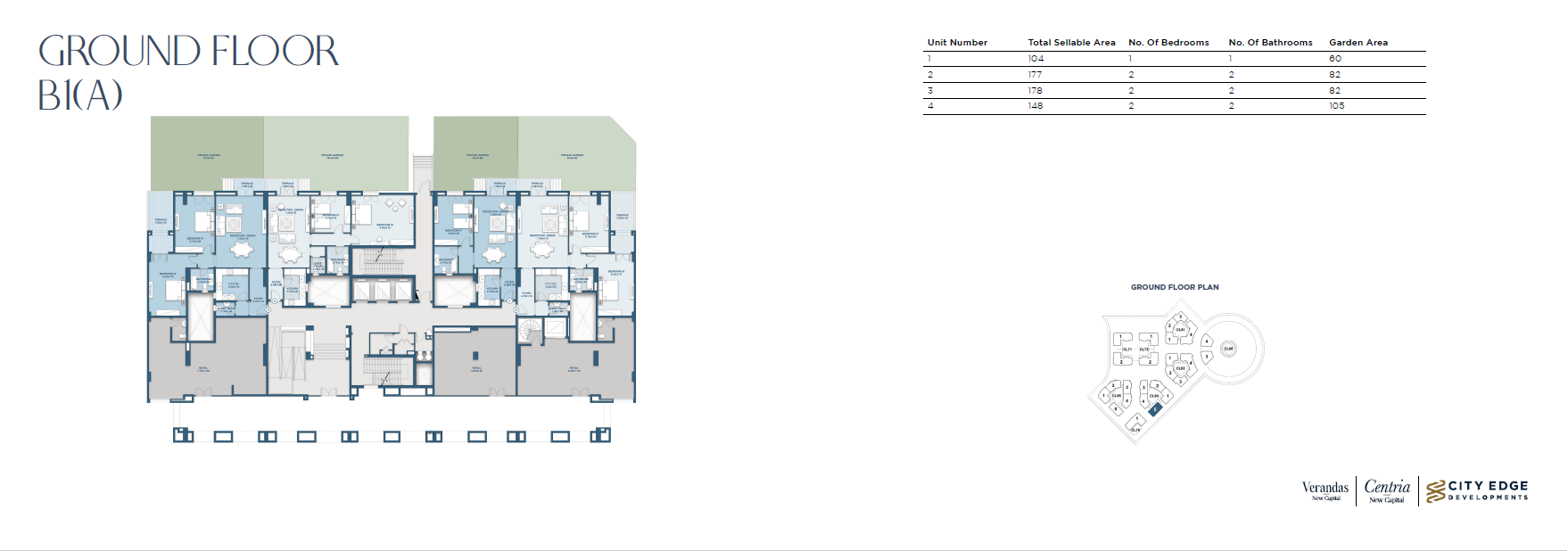 Floor plan for apartment at New Garden City