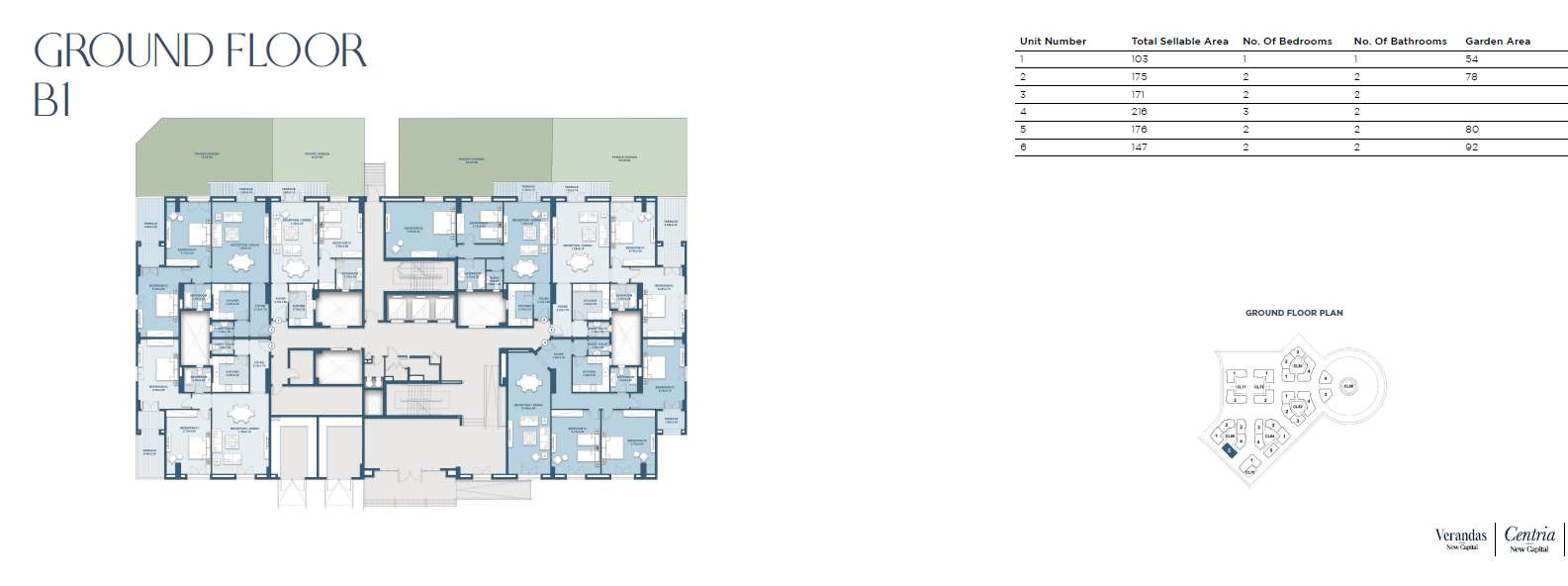 Floor plan for apartment at New Garden City