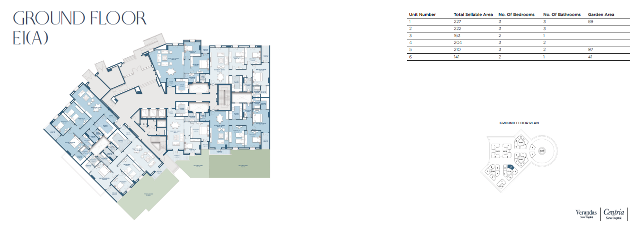 Floor plan for apartment at New Garden City