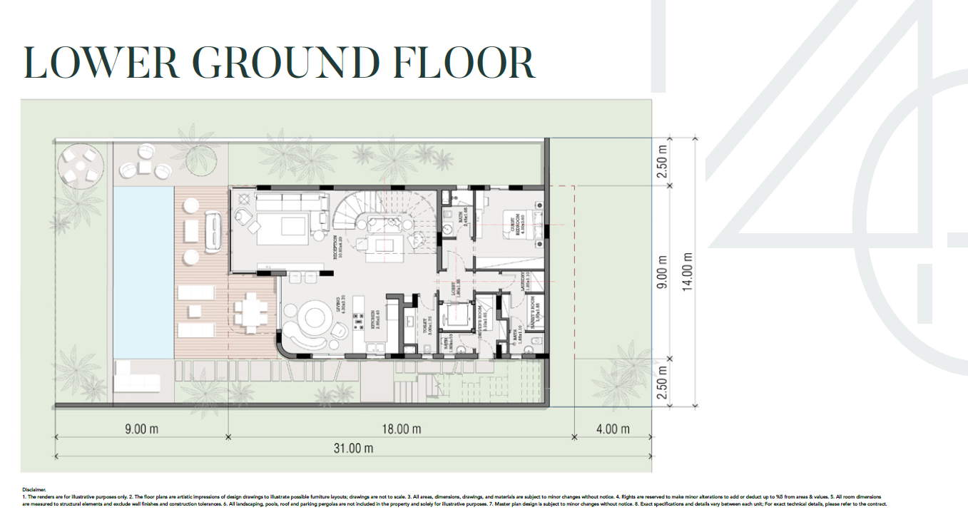 Floor plan for villa at V40