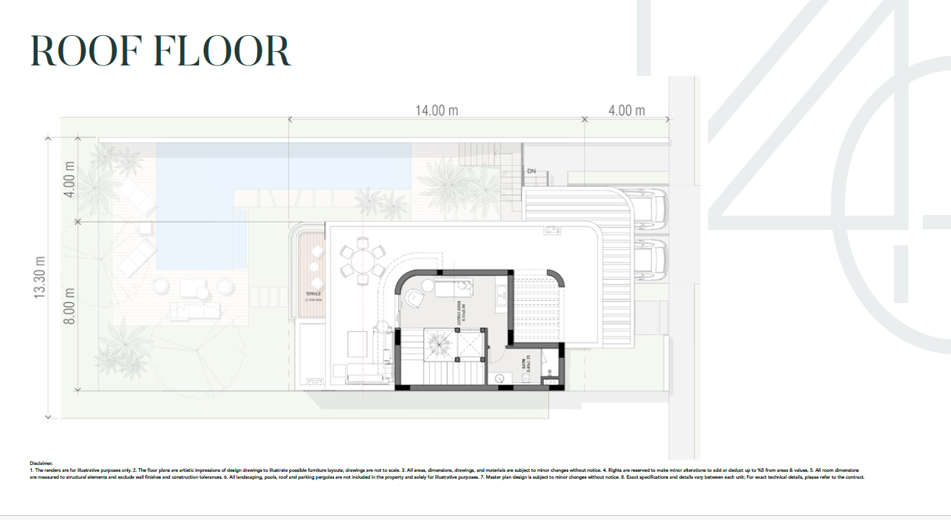 Floor plan for villa at V40
