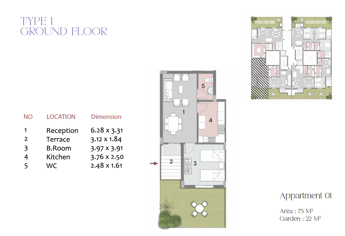 Floor plan for apartment at Elen new cairo