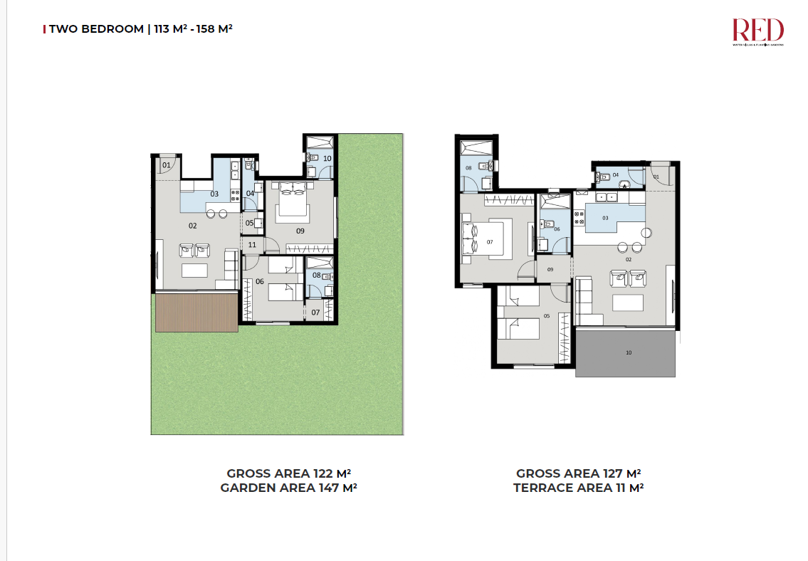Floor plan for apartment at Red