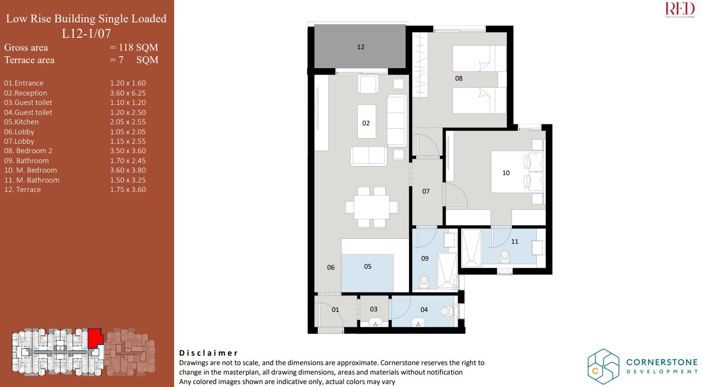 Floor plan for apartment at Red