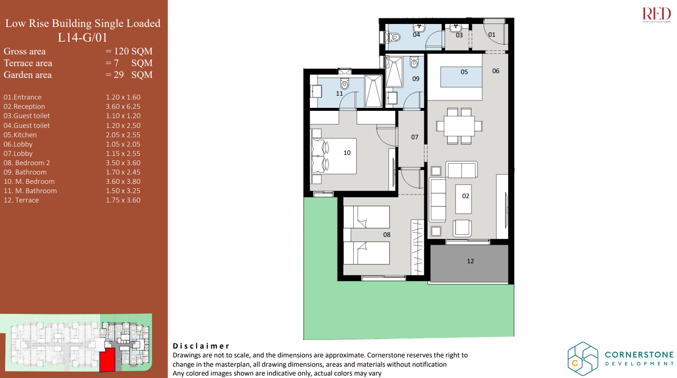 Floor plan for apartment at Red