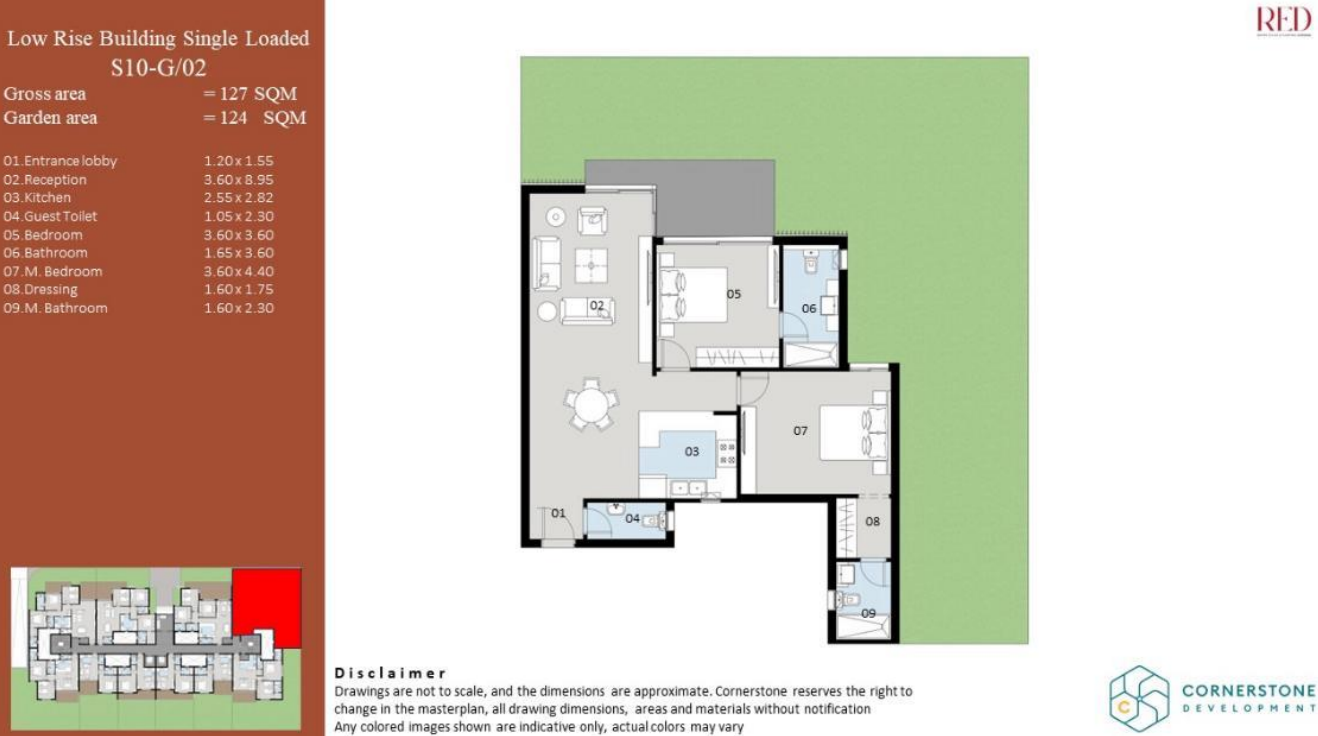 Floor plan for apartment at Red