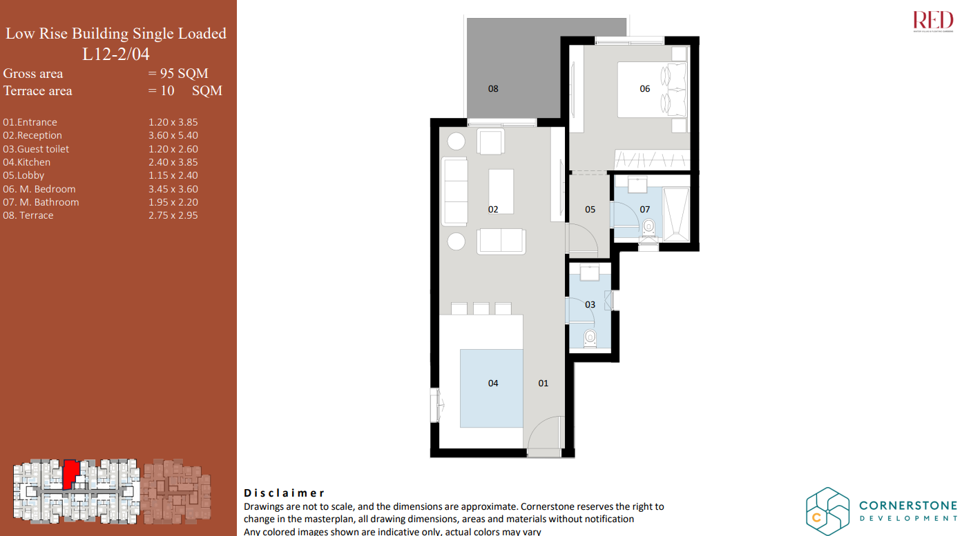 Floor plan for apartment at Red