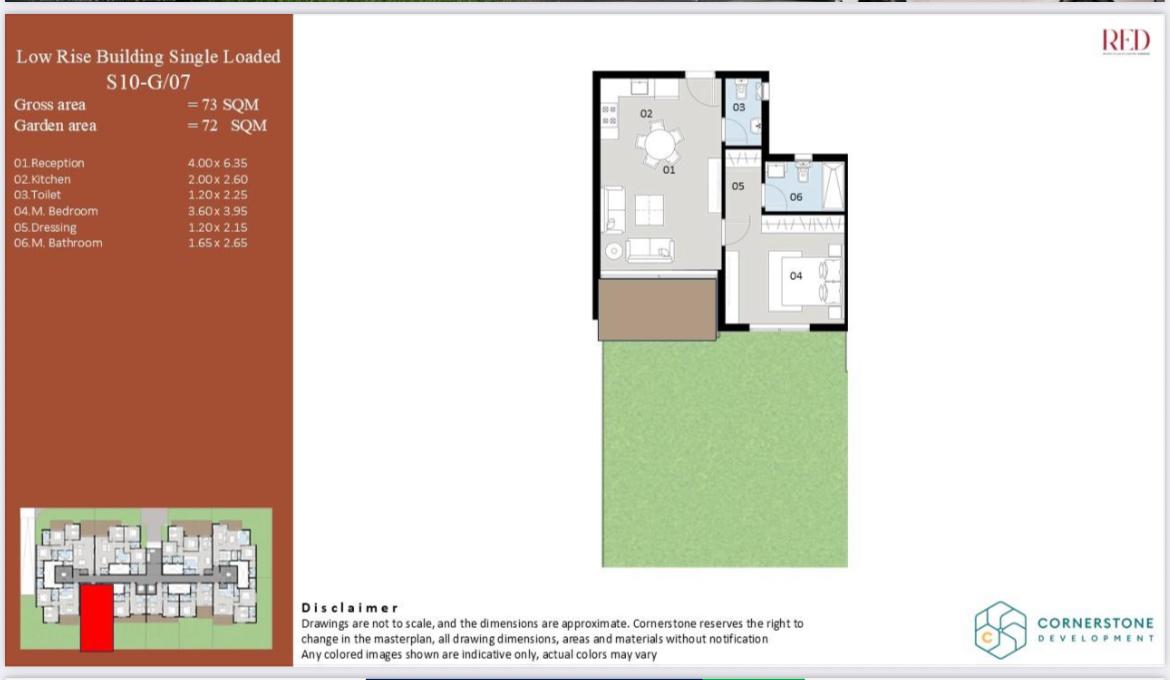 Floor plan for apartment at Red