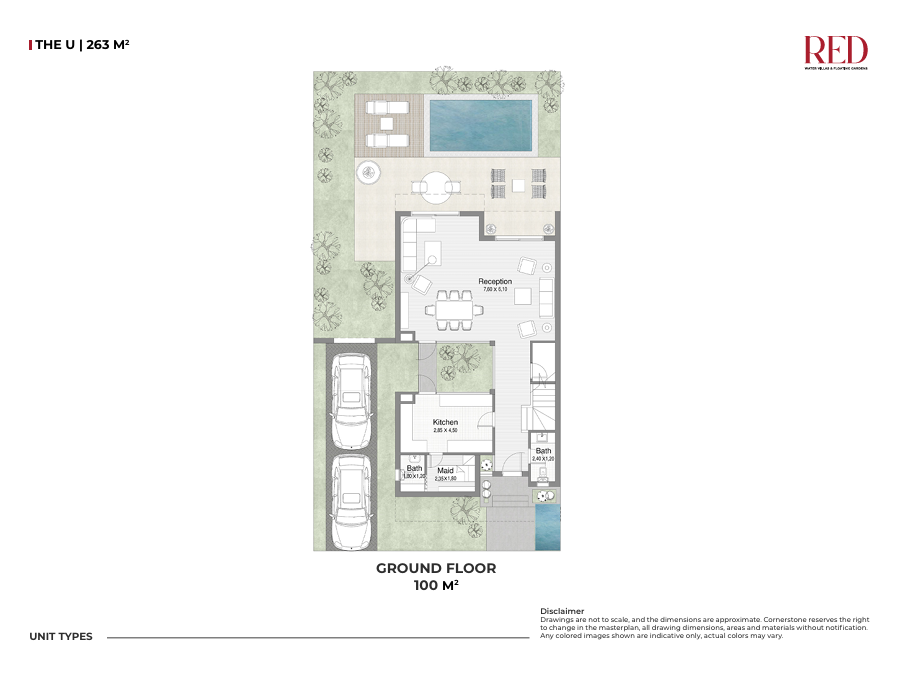 Floor plan for villa at Red