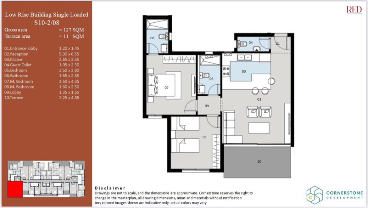 Floor plan for apartment at Red