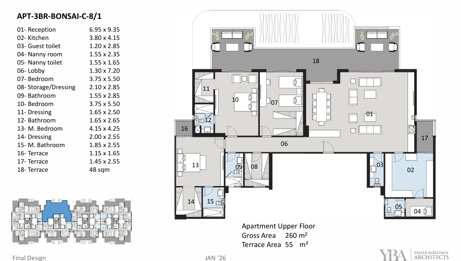 Floor plan for penthouse at The Curve