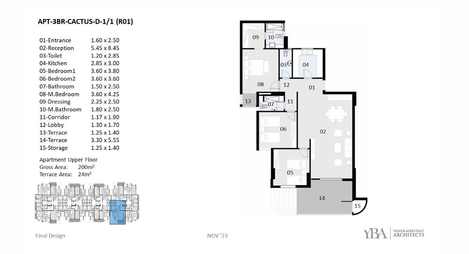 Floor plan for apartment at The Curve