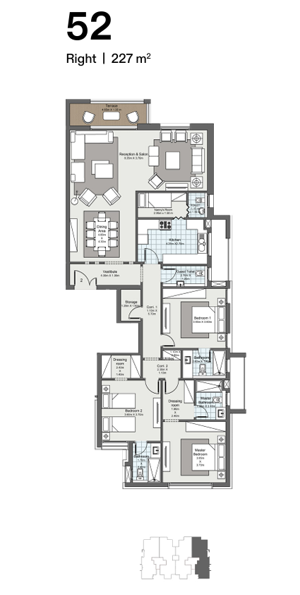 Floor plan for apartment at Ever