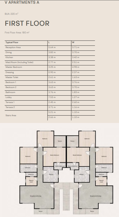 Floor plan for apartment at V Levels Phase 3