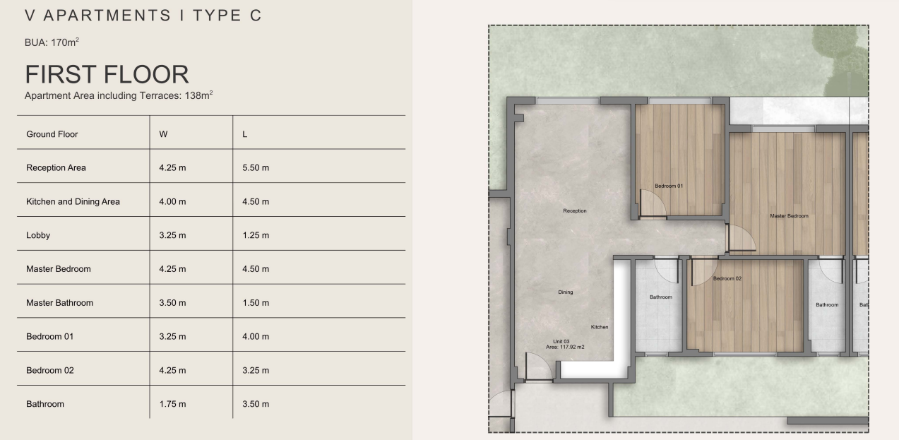 Floor plan for penthouse at V residence