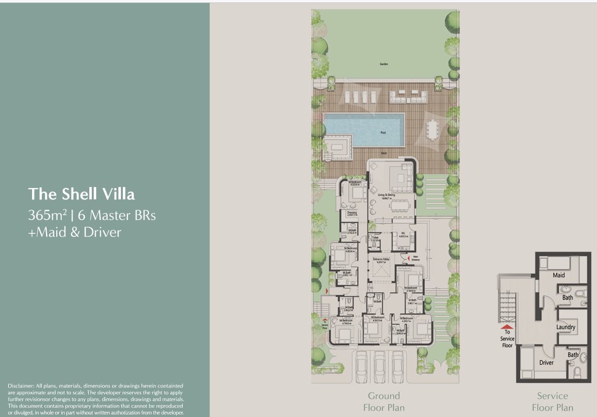 Floor plan for villa at Masaya