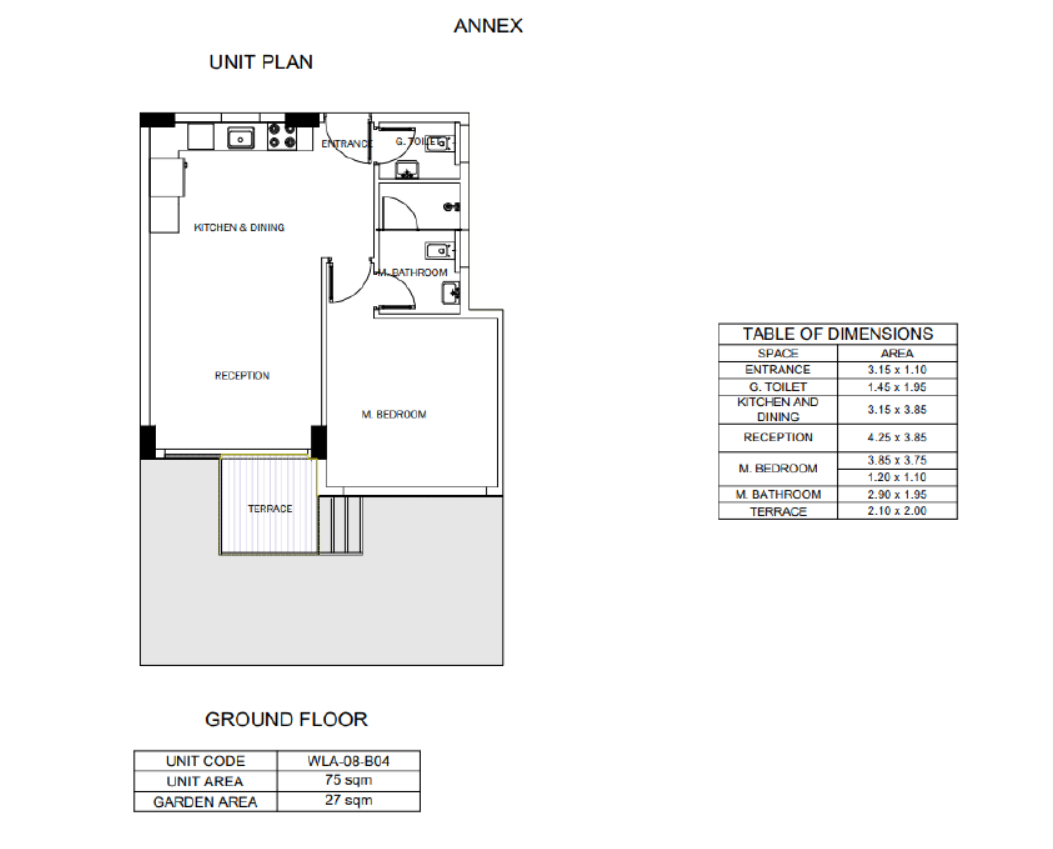 Floor plan for apartment at Leaves