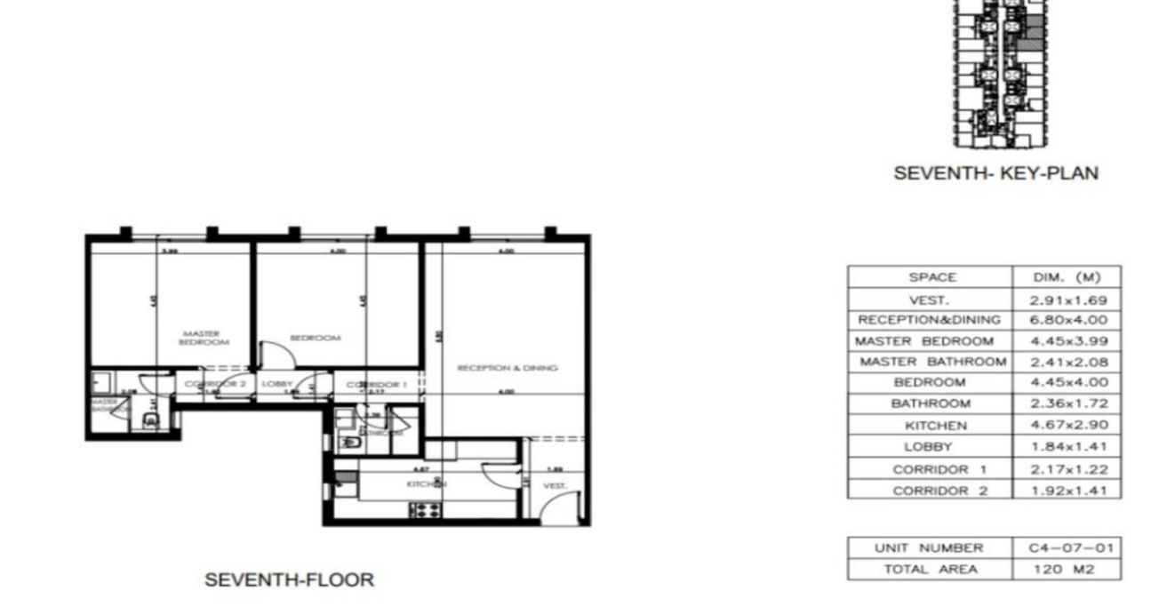 Floor plan for apartment at Parklane