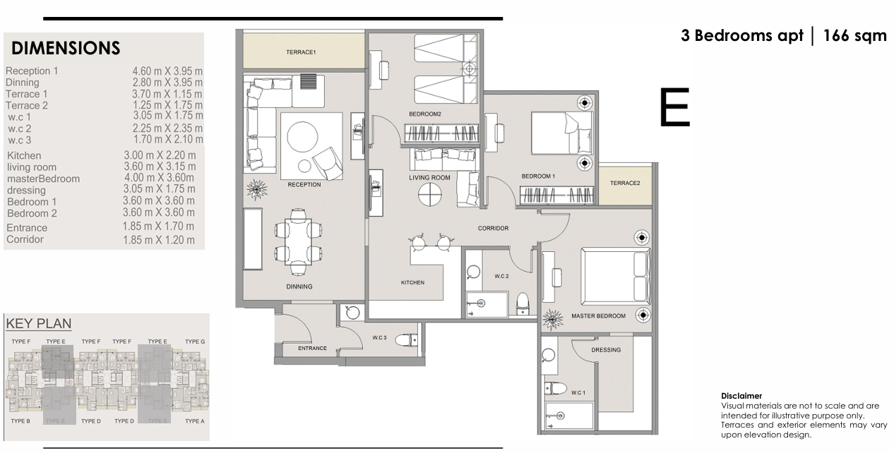 Floor plan for apartment at Ri8