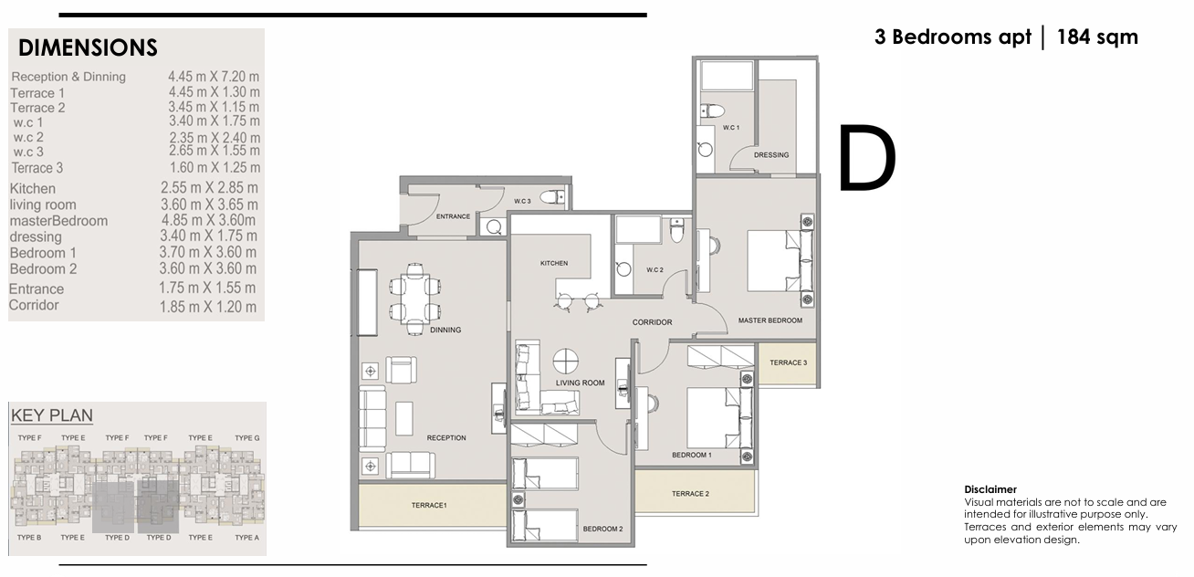 Floor plan for apartment at Ri8