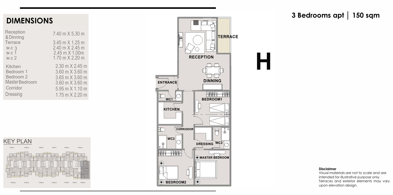 Floor plan for apartment at Ri8