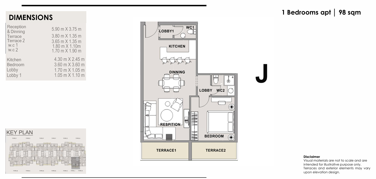 Floor plan for apartment at Ri8
