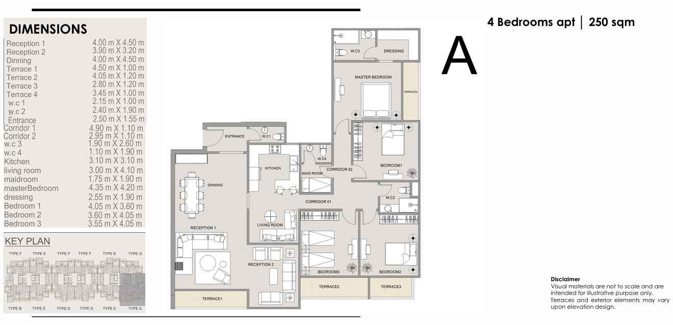 Floor plan for apartment at Ri8