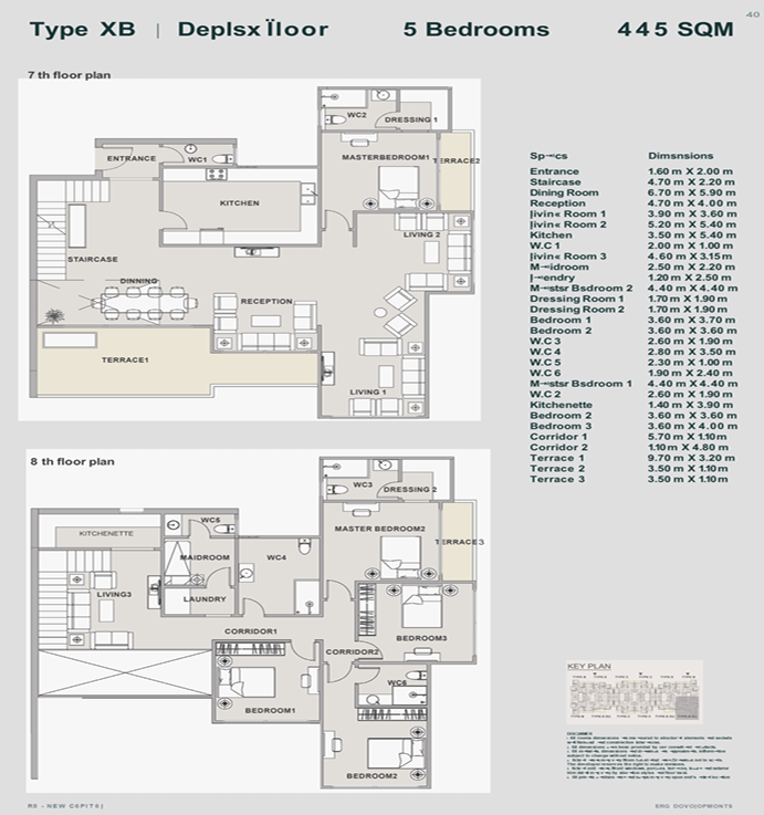 Floor plan for duplex at Ri8