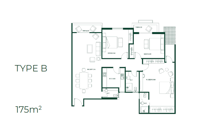 Floor plan for apartment at Catalan