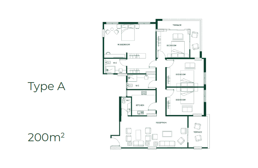 Floor plan for apartment at Catalan