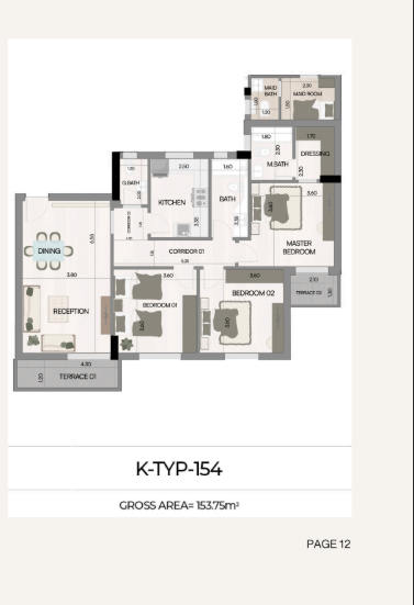 Floor plan for apartment at Venia