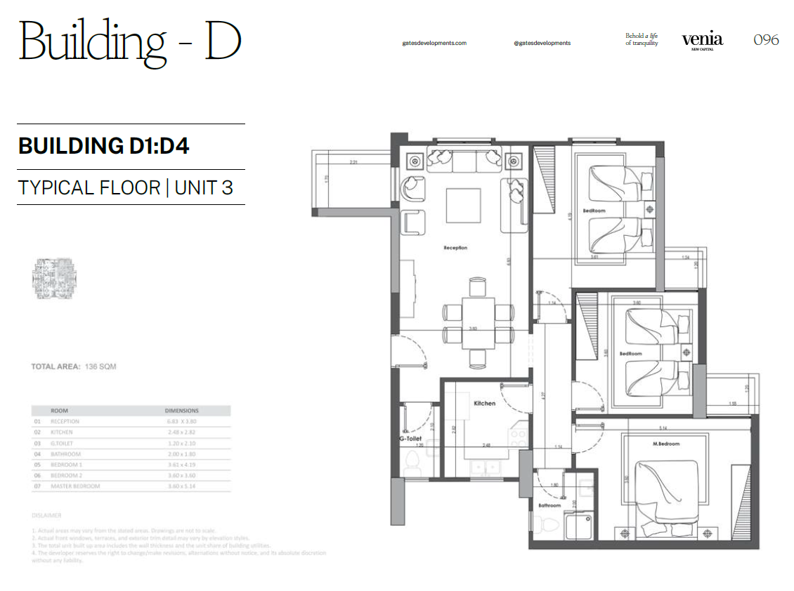 Floor plan for apartment at Venia