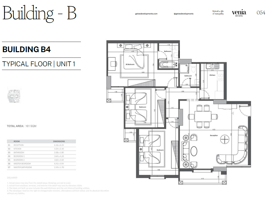 Floor plan for apartment at Venia