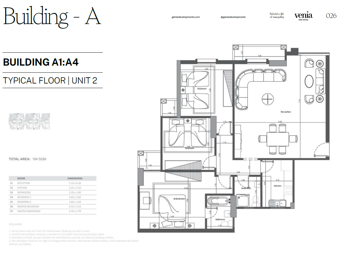 Floor plan for apartment at Venia