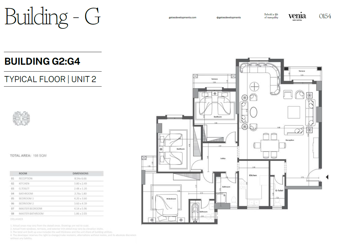 Floor plan for apartment at Venia