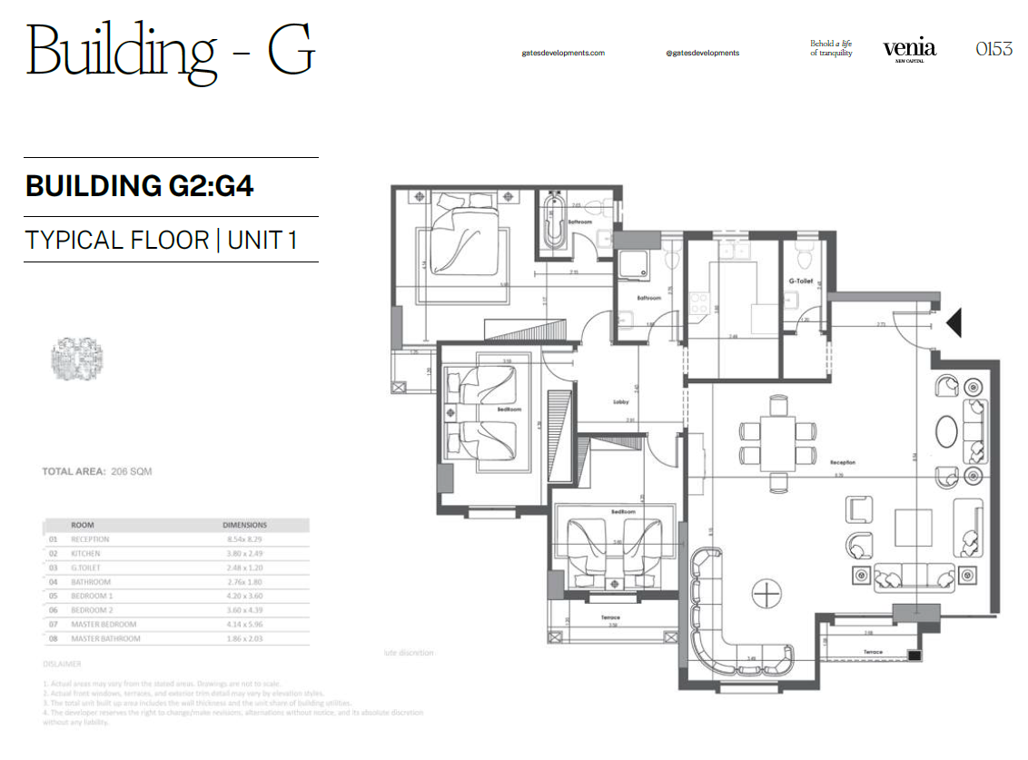 Floor plan for apartment at Venia