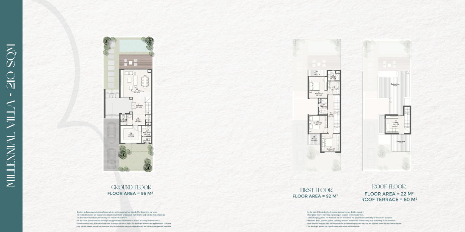 Floor plan for villa at Saada Boutique