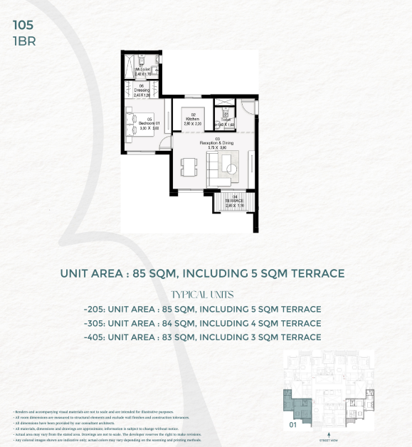 Floor plan for apartment at Saada Boutique