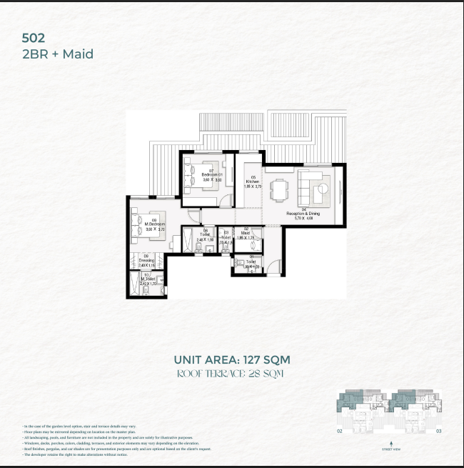 Floor plan for apartment at Saada Boutique
