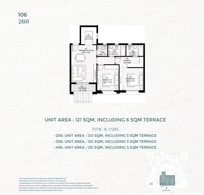 Floor plan for apartment at Saada Boutique
