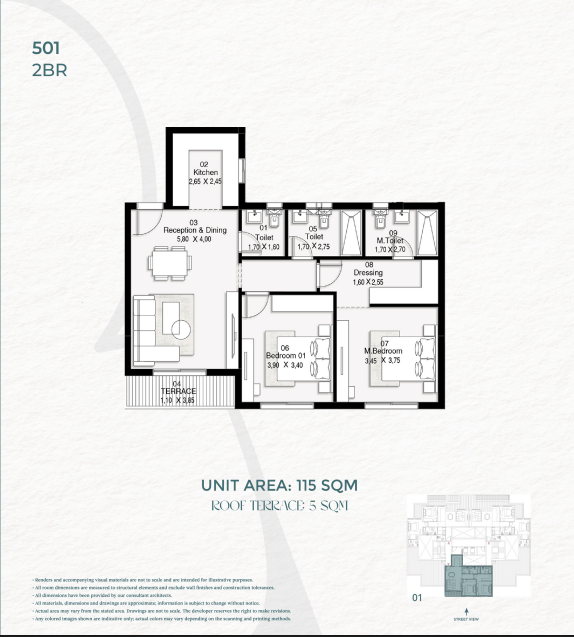Floor plan for apartment at Saada Boutique