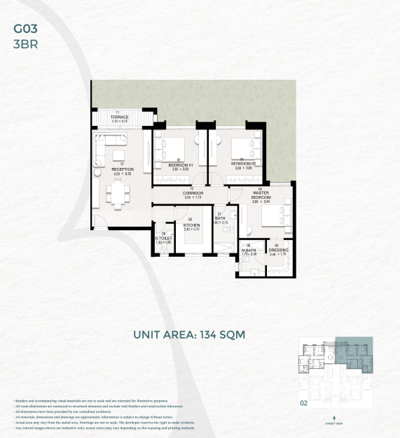 Floor plan for apartment at Saada Boutique